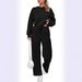 Cozy Winter Lounge Set – Long-Sleeve Knit Top & Tied-Waist Wide-Leg Pants (S-5XL, 4 Colors, Stretchy Polyester-Spandex Blend)_ecoleips.com