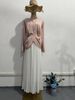 Modest Abaya Dress Women's Elegant Long Sleeved Color Blocked Dress Autumn Fashion Pleated Skirt Year Round Polyester_ecoleips.com
