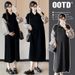 Autumn New Korean Fashion Patchwork Two-Piece Maternity Dress_ecoleips.com