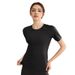 Quick-dry Outdoor Sports T-shirt For Women, Summer Thin Yoga Top, Short-sleeved, Slim-fit, Running, Mesh-paneled,_ecoleips.com