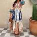 New 2026 Retro Print Ethnic Style Long Dress for Women Bohemian Summer Evening Gown Casual Vacation Commuting Regular Fit_ecoleips.com