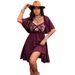 2026 European And American Plus Size Bohemian Style Embroidered Square Buckle Collar Ruffle Short_ecoleips.com