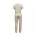 Women's Summer Suit Set Solid Color Printed Short Sleeve Top And Cargo Jogger Pants_ecoleips.com