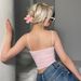 Women's Floral Print Halter Neck Camisole Sexy Tight Fitting Short Top For Spring Summer Autumn_ecoleips.com