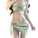 Aria Basics Cross-border European And American Two-piece Swimsuit Women, Bikini Three-piece Set, 2025 New Model, High-end Resort_ecoleips.com