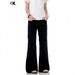 11KN American Style Slightly Flared Jeans For Women Simple Cleanfit Slimming Loose Stack Casual Slim Fit Long Pants_ecoleips.com