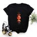 Cross-border European And American Moon Eclipse Cute Print Retro Fashion Women's Short-sleeve T-shirt_ecoleips.com