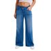 Plus-Size Crisscross Waist Jeans – High-Stretch Relaxed Fit With Cat Whisker & Monkey Pocket (Light/Deep Blue, XS-XL)_ecoleips.com