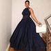 Satin Mermaid Evening Gown High Waist A-Line Dress Back Zipper Stretch Polyester Formal Gown for Women Classic Black XS to XXXL_ecoleips.com
