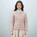 Women's Lightweight Down Jacket With 90% White Duck Down - Classic V-Neck & Round Neck Design, Slim Fit Long Sleeve Coat In 12 Elegant Colors_ecoleips.com