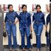European And American African Style Women's Denim Outfit Fashion Stretch Cotton Flared Pants Handmade Craft Drawing_ecoleips.com