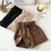 High Waist Woolen Autumn Winter New Black Wide Leg Pants Slimming Spring Outer Wear Loose Casual Boot Shorts For_ecoleips.com