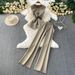 Elegant Women's Slimming Sleeveless Vest Top And High-Waisted Wide-Leg Pants Suit Set Tailored Blazer Style Office And Evening Wear_ecoleips.com
