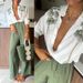 Printed Long Sleeved Shirt And Trousers Suit INS Casual Loose_ecoleips.com