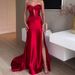 Women's Clothing High End Temperament Elegant Wrap Chest One Shoulder Long Banquet Big Swing Evening Dress Bridesmaid Dress Dress_ecoleips.com