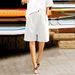 Women's Cotton Linen Shorts Summer New Style High Waisted Five Point Loose Fit Mid Length Pants_ecoleips.com