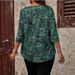 Plus Size Women's Paisley Print Long Sleeve Button-Down Blouse - Loose Fit Casual Tunic Top For Autumn & Winter (Green, Grey)_ecoleips.com
