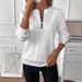 Women's Clothing Quilted Pullover Sweatshirt Casual Zipper Design 4 In 1 Warmth Level_ecoleips.com