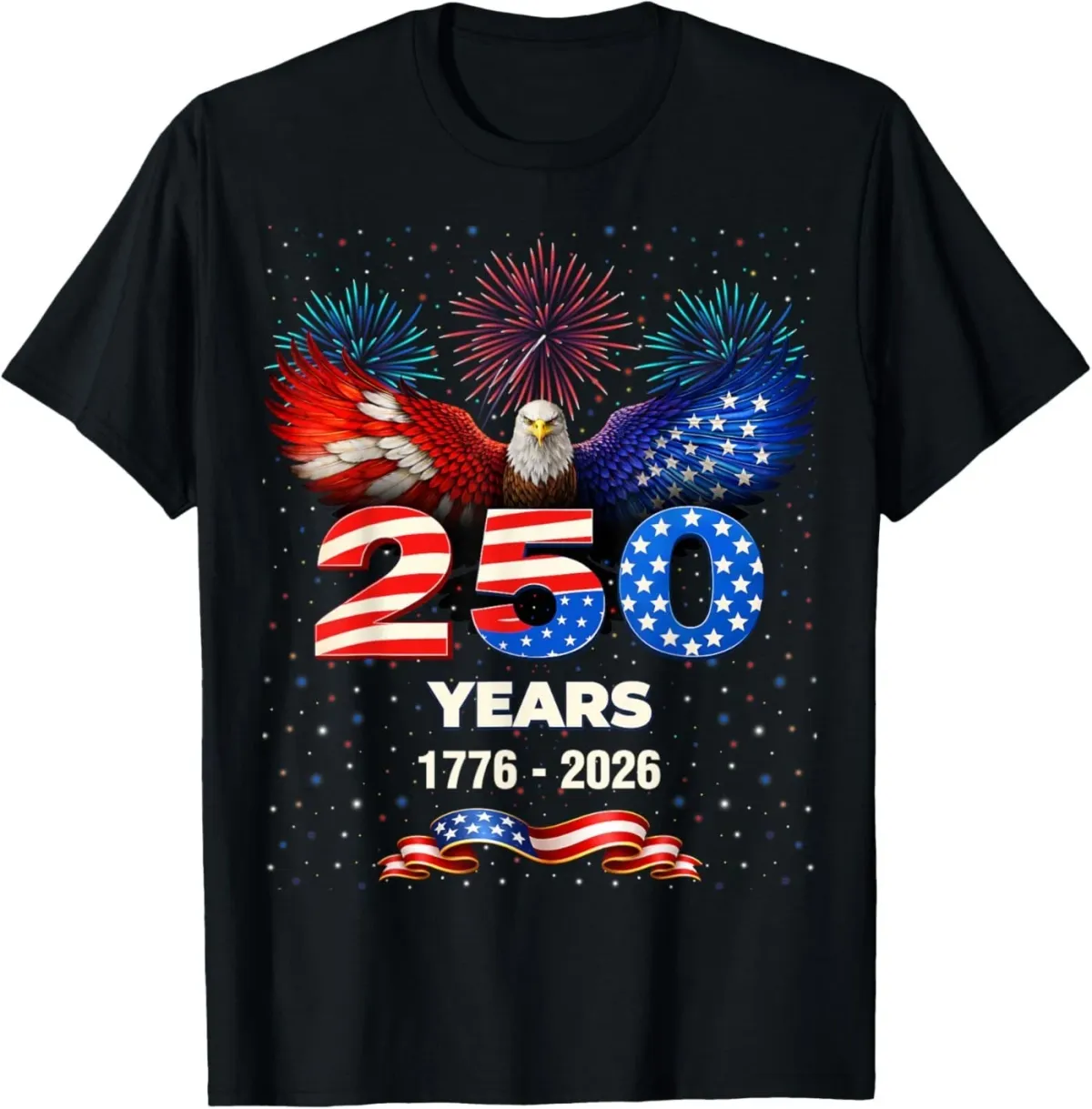 Women's T-Shirts 250th Anniversary USA 1776 2026 Patriotic Eagle 4th Of July T-Shirt_ecoleips.com