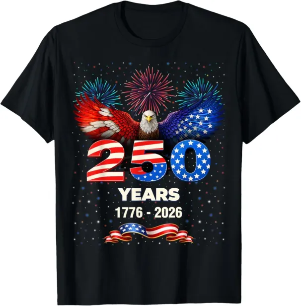 Women's T-Shirts 250th Anniversary USA 1776 2026 Patriotic Eagle 4th Of July T-Shirt_ecoleips.com