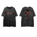 Independent Station Foreign Trade Washed Short Printed T-Shirt Summer Casual Couple Loose Half Sleeve Top_ecoleips.com