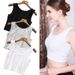 Women's Cotton Short Sleeveless Knitted Camisole Vest For Spring And Summer Fresh Style Student Top_ecoleips.com