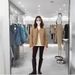 girl Jacket 2024 Autumn Winter New Khaki Water-Resistant Quilted Gold Button V-Neck Lightweight Casual Warm Cotton Coat_ecoleips.com