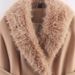 Women’s Long Wool Coat With Faux Fur Collar – Double-Breasted Trench Coat, Polyester Blend, Oversized Pockets (Caramel, S-XL)_ecoleips.com