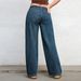 European And Cross-border Low-waist Wide-leg Jeans For Women, 2024 New Model, Slimming, Floor-length, Straight Cut,_ecoleips.com