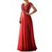 2025 Summer Foreign Trade New V-neck Sequin Chiffon Patchwork Evening Gown Long Dress_ecoleips.com