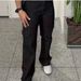 Women's Slimming Straight Leg Pants Multi-Pocket Casual Cotton Polyester Trousers for Autumn/Winter Regular Fit Office Lady Style_ecoleips.com
