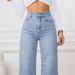 K Women's Elastic Loose Straight Leg Jeans_ecoleips.com