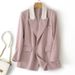 Women's Clothing Casual Suit Jacket Spring And Autumn Loose Version Temperament Commuting Net Red Pink Small Suit_ecoleips.com