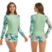 Aria Basics 2024 Two-piece Swimsuit With Long Sleeves, Sun Protection, Printed Swimwear, Foreign Trade Diving Suit, Sporty_ecoleips.com