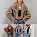 Faux Fur Coat For Women – Short Plush Jacket With Distressed Finish (S-Xxxl, White/Ivory/Yellow/Gray, Long Sleeve, Faux Fur Collarless Coat)_ecoleips.com