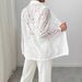 European And American Cross-border 2026 Spring Women's Fashion Lace Embroidered White Casual New Blazer For Women_ecoleips.com