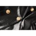 Women's Clothing Autumn And Winter New Style Black Pu Leather Shiny Shrug Slim Small Suit Waist Waist Temperament Jacket Top Trend_ecoleips.com