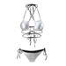 European And American Style Sexy Hot Stamped Five Star Drawstring Strap Two Piece Swimsuit Bikini for Women Cross Border E Commerce 2025 New_ecoleips.com