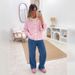 2025 Spring New Cross-Border European And American Heart-Crochet Denim Jeans Women's Casual Washed Straight-Leg_ecoleips.com