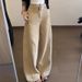 Women's Clothing High Waist Loose Straight Mopping Pants Casual Wide Leg Pants_ecoleips.com