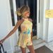 Women's Ethnic Print Two Piece Set Strapless Halter Neck Top With Loose Shorts Fashionable Style_ecoleips.com