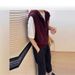 Aria Basics Slimming Texture! Layered Hooded Zip-up 100% Wool Knitted For Women, Loose Sleeveless Sweater Vest_ecoleips.com