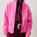 Women's Fleece Jacket Cozy Long Sleeve Retro Sporty Coat Winter Warm Outerwear Loose Fit High Neck Pullover Casual Fashion_ecoleips.com