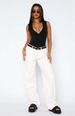 Casual Trendy Fashion Stretch Washed Denim Jeans For Women, Loose Straight-leg Pants_ecoleips.com