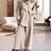 Women's Clothing nine quarter sleeve shirt loose pants two piece suit_ecoleips.com