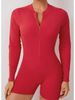 K Hollow Out Beautiful Back Half Zip Jumpsuit For Sports And Fitness, Big Backless Quick Drying Jumpsuit For Yoga_ecoleips.com