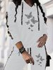Fashionable Casual Two Piece Set For Vacation Hooded Long Sleeved Pants Printed_ecoleips.com