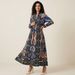 New Spring And Autumn Middle Eastern Indonesian Robe Dubai Arab Plus Size Dress Pleated Printed Women's Dresses_ecoleips.com