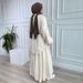 Summer Crinkled Puff Long Sleeve Muslim Clothing Half Skirt Set First Hand Source Casual Retro Style_ecoleips.com