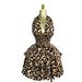 2025 Early Summer New Sleeveless Halter Leopard Print Waist-Cinching Ruched Puff Short Dress For Women_ecoleips.com
